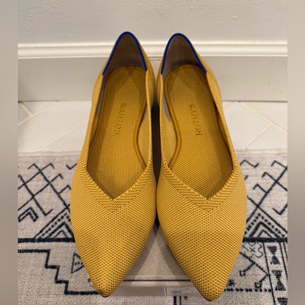 Rothy’s The Flat in Sunflower, size 9.5
